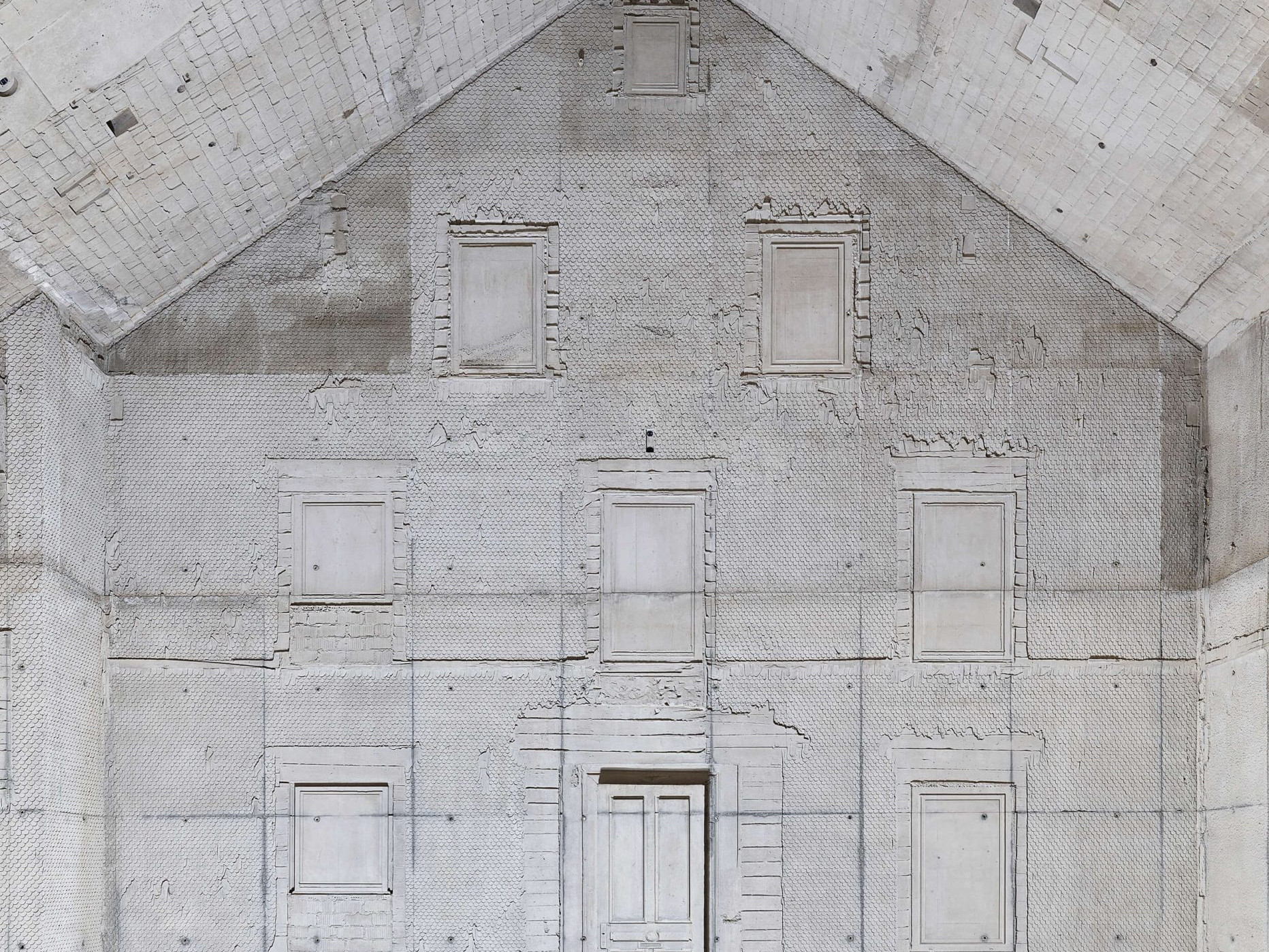 innenraum des Siedlehauses der eine Außenfassade eines Hauses zeigt